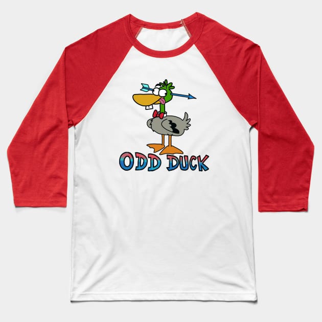 Odd Duck Baseball T-Shirt by wolfmanjaq